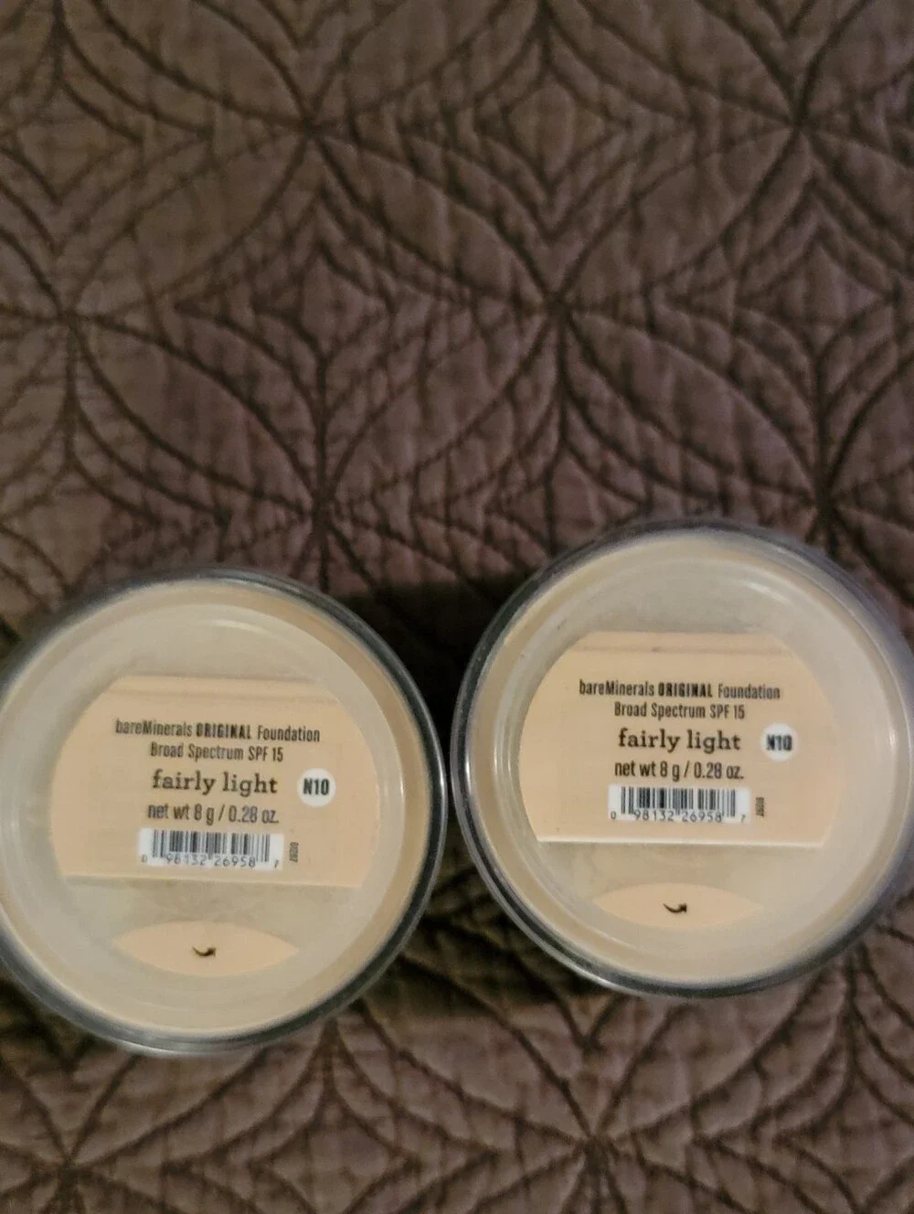 TWO new, Factory Sealed Bare Minerals Original Foundation, Fairly Light